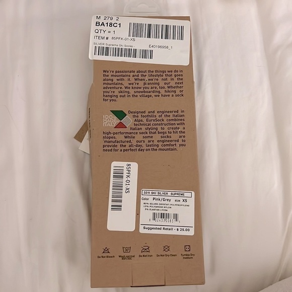 Eurosock • SILVER Supreme Ski Socks - Over the Calf - Picture 3 of 5